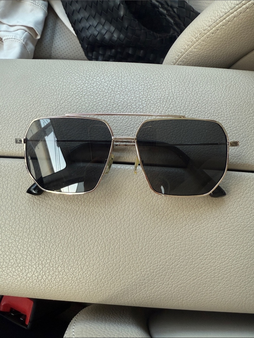 Women’s Silver Frame Sunglasses with Black Lenses